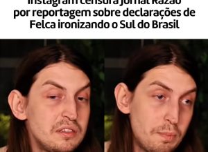 🚨😤 O Instagram removeu uma publicação do Jornal Razão que repercutia as declarações polêmicas